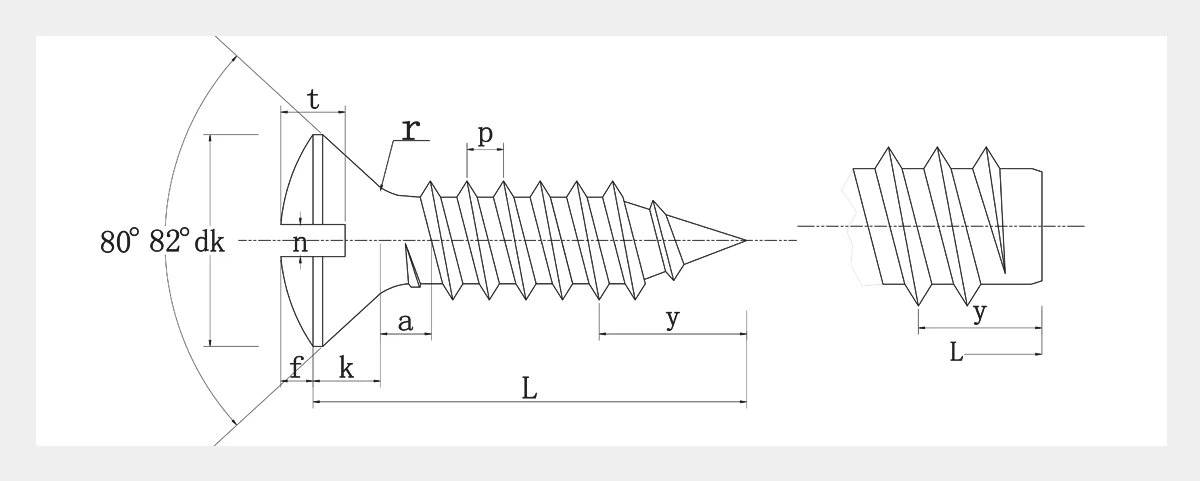 Black Oxide Raised Countersunk Screws-AYA Fasteners-2D Black Oxide Raised Countersunk Screws-AYA Fasteners-2D